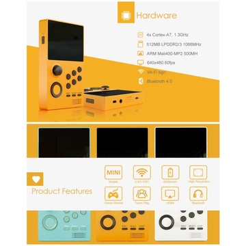 Digitalbasics 3D Pandora Games Super retro Mini Handheld Game Console - 2335 Retro Games Installed, Search/Save/Hide/Delete/Add Games, 3.5 Inch IPS Screen, Support 3D Games, Bluetooth/WiFi Function, Can Play on TV