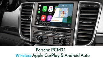 Wireless PORSCHE Multimedia Interface for PCM3.1 with Connect wireless CarPlay Android Auto Interface charging port