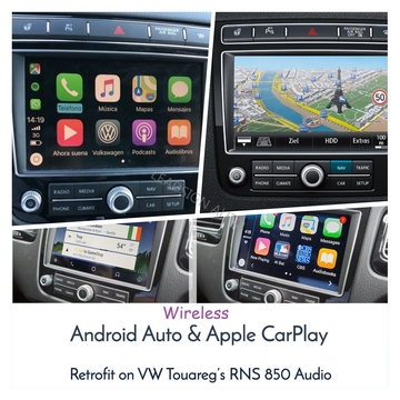 Wireless VOLKSWAGEN Carplay Android Auto For Touareg 7P USB Charging Port